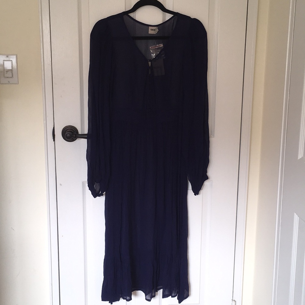 ASOS Deep Purple/Blue Midi/Maxi Boho Dress